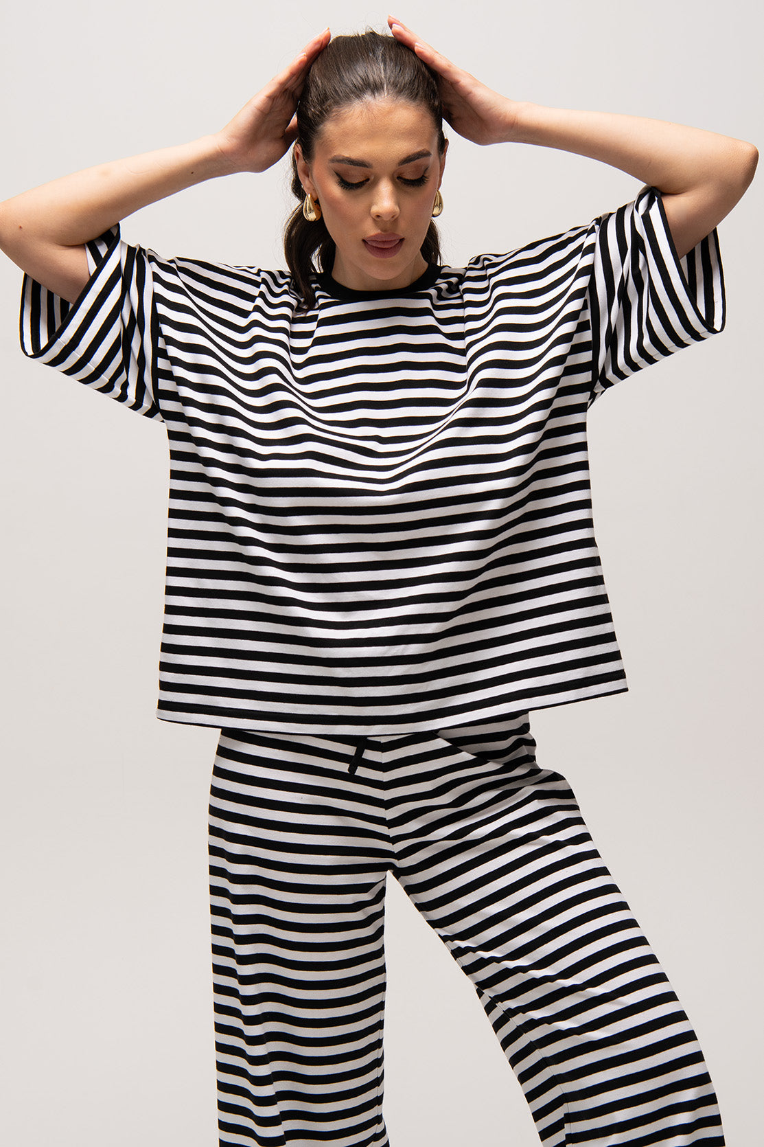 Nudyess Harper top bawełniany Black Stripes