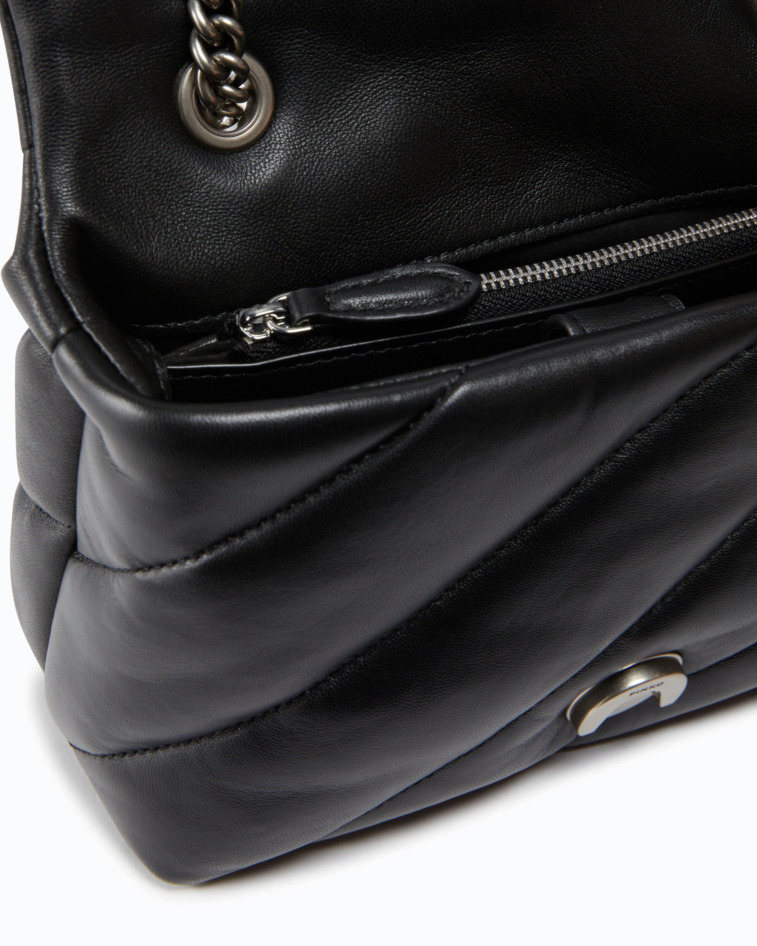Pinko Mini Love Bag Puff torebka czarna nappa