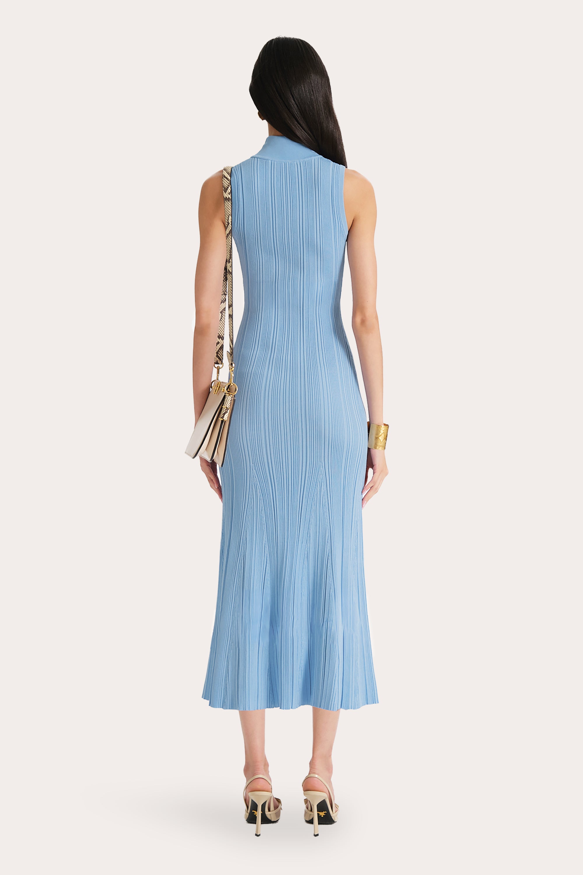 Elie Tahari Azura E75X1606 sukienka Blue Bell midi