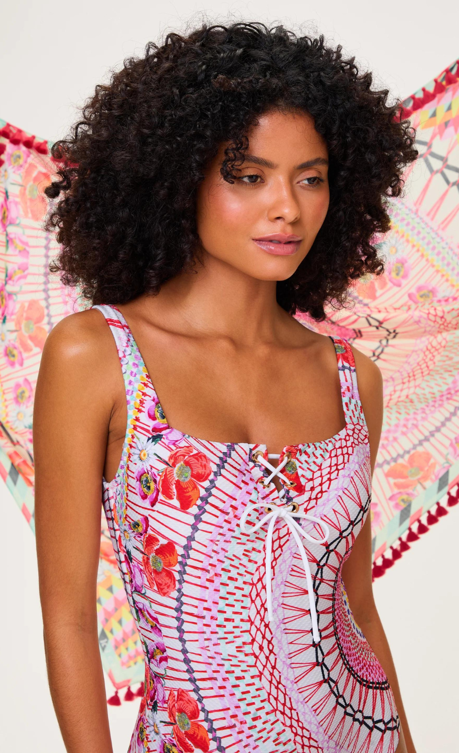 Temperley London Pomegranate strój kąpielowy Pink Mix