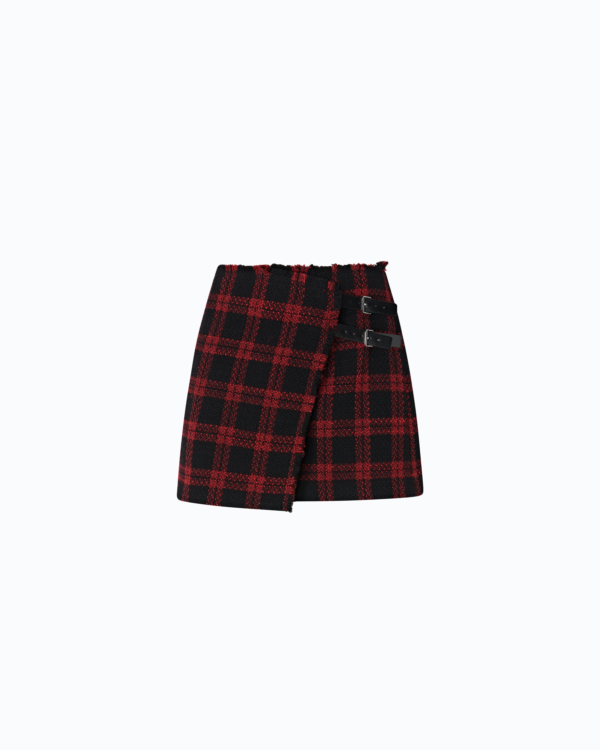 Pinko Grevillea spódnica mini kopertowa w kratę