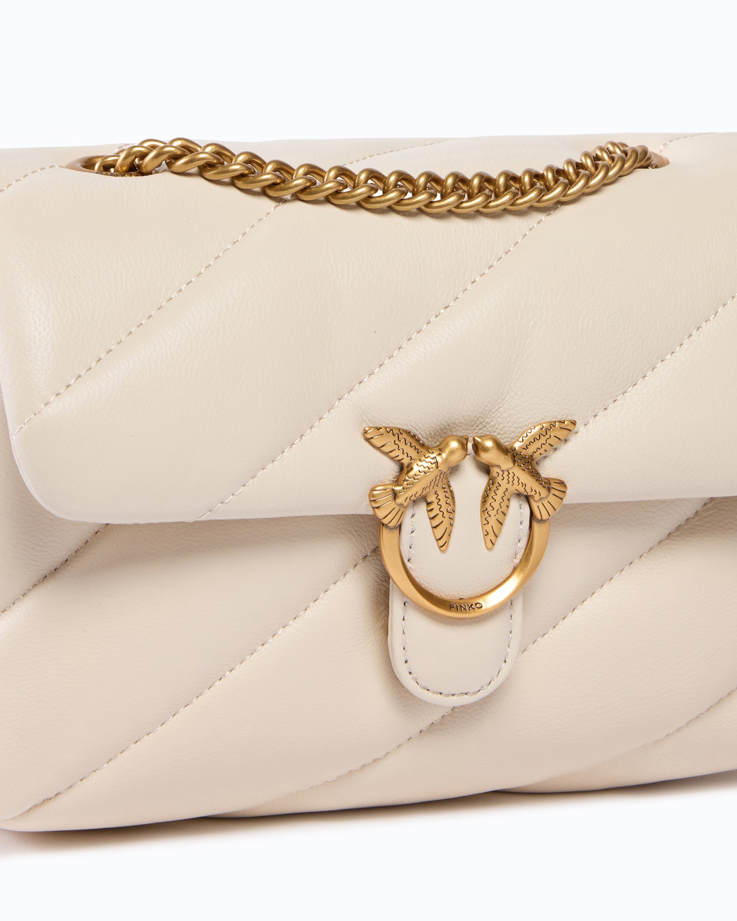 Pinko Love Bag Puff torebka pikowana biała mini