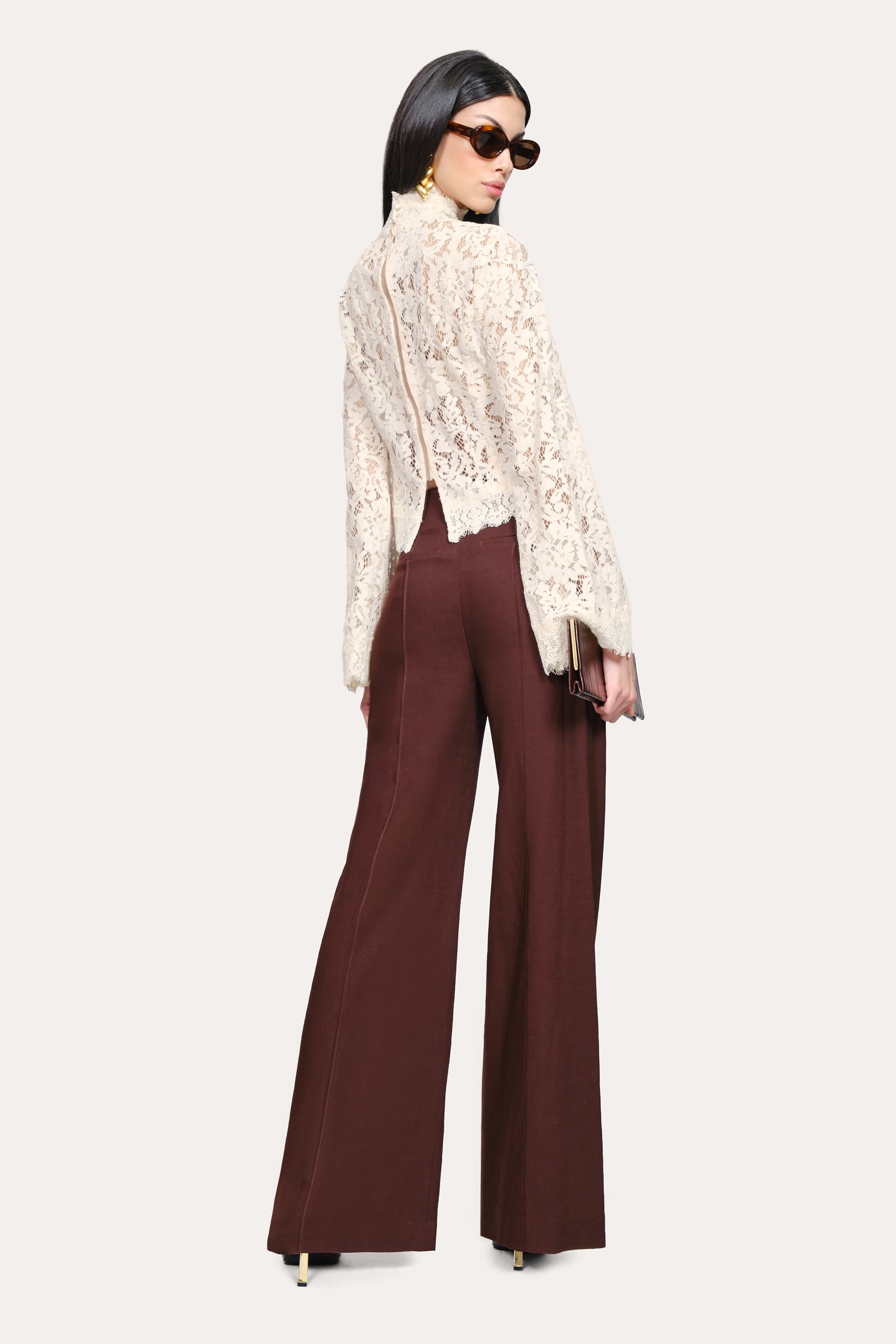 Elie Tahari Isabella top koronkowy Camellia Veil