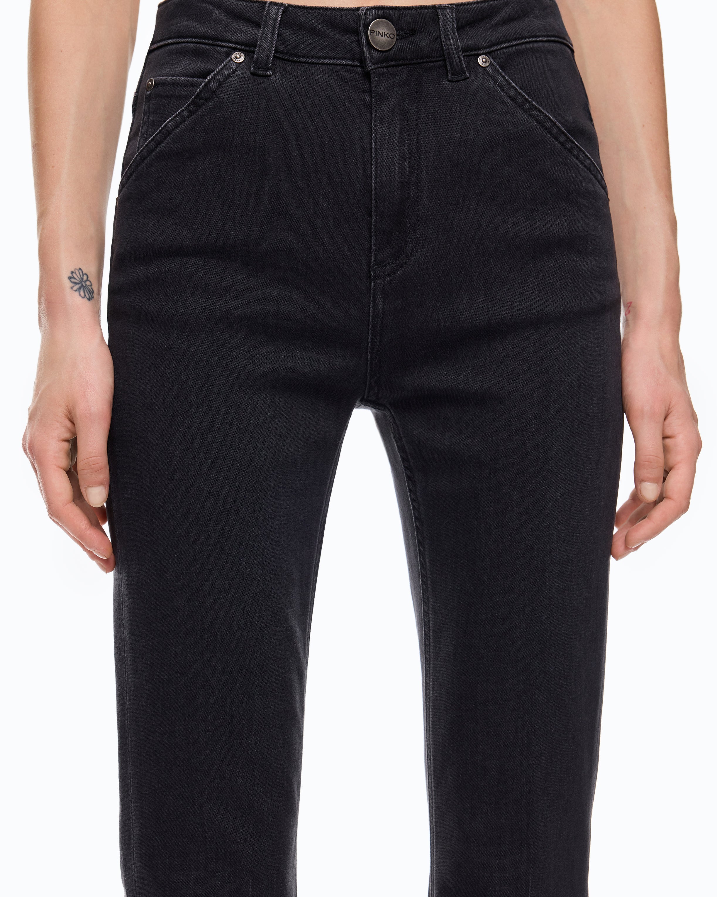 Pinko Francis Flare dżinsy dzwony niebieskie denim