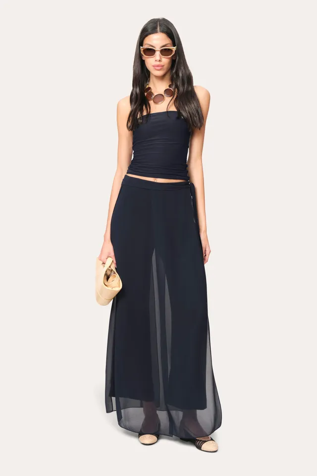 Elie Tahari Overlay Pant spodnie szerokie Stargazer
