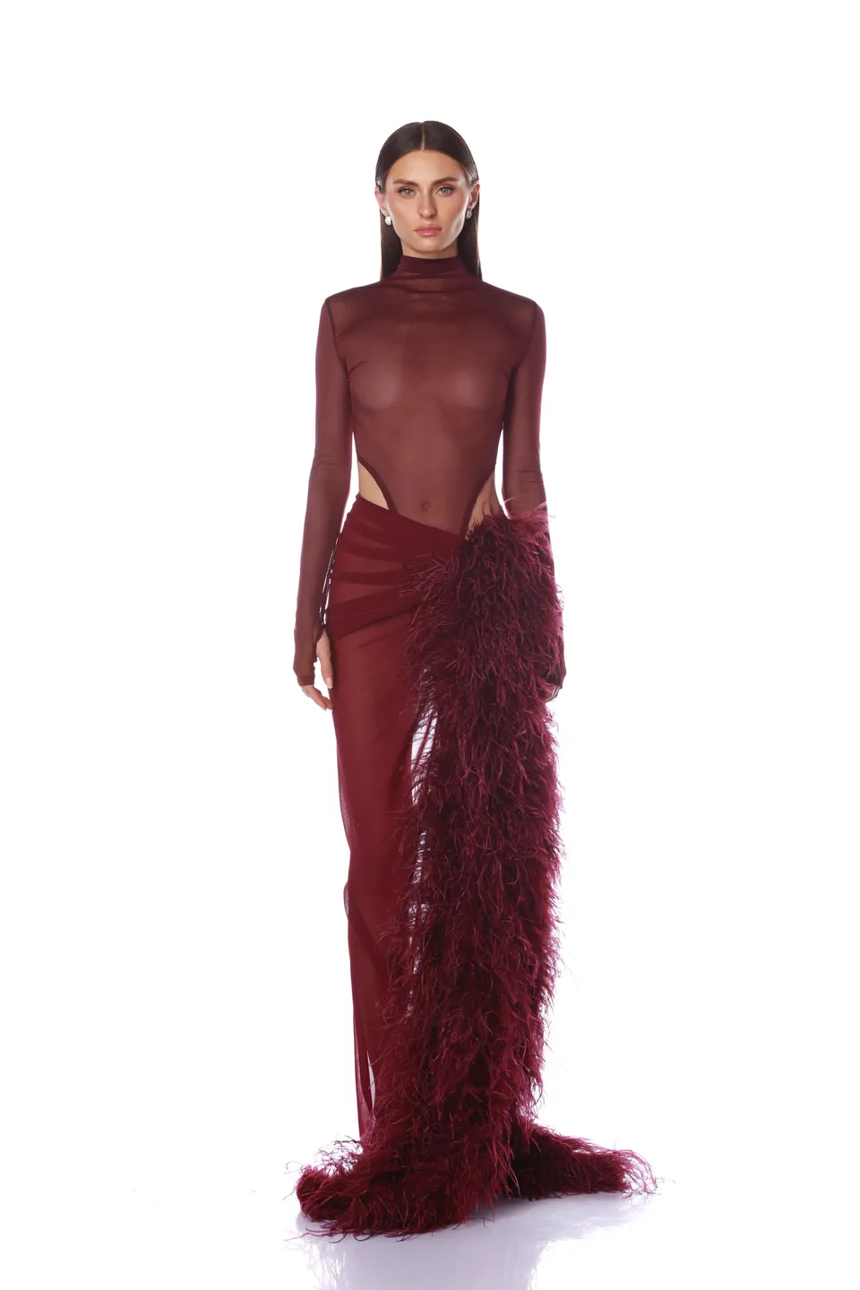 Bronx and Banco Gaia Burgundy body bordowe z siatki