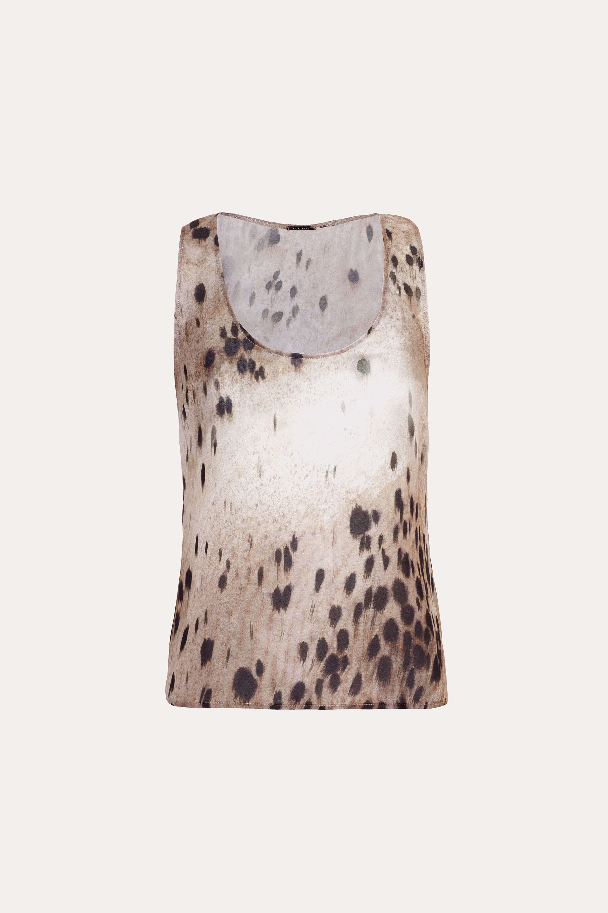 Elie Tahari Ocelot Scoop Tank top Multi jedwabny