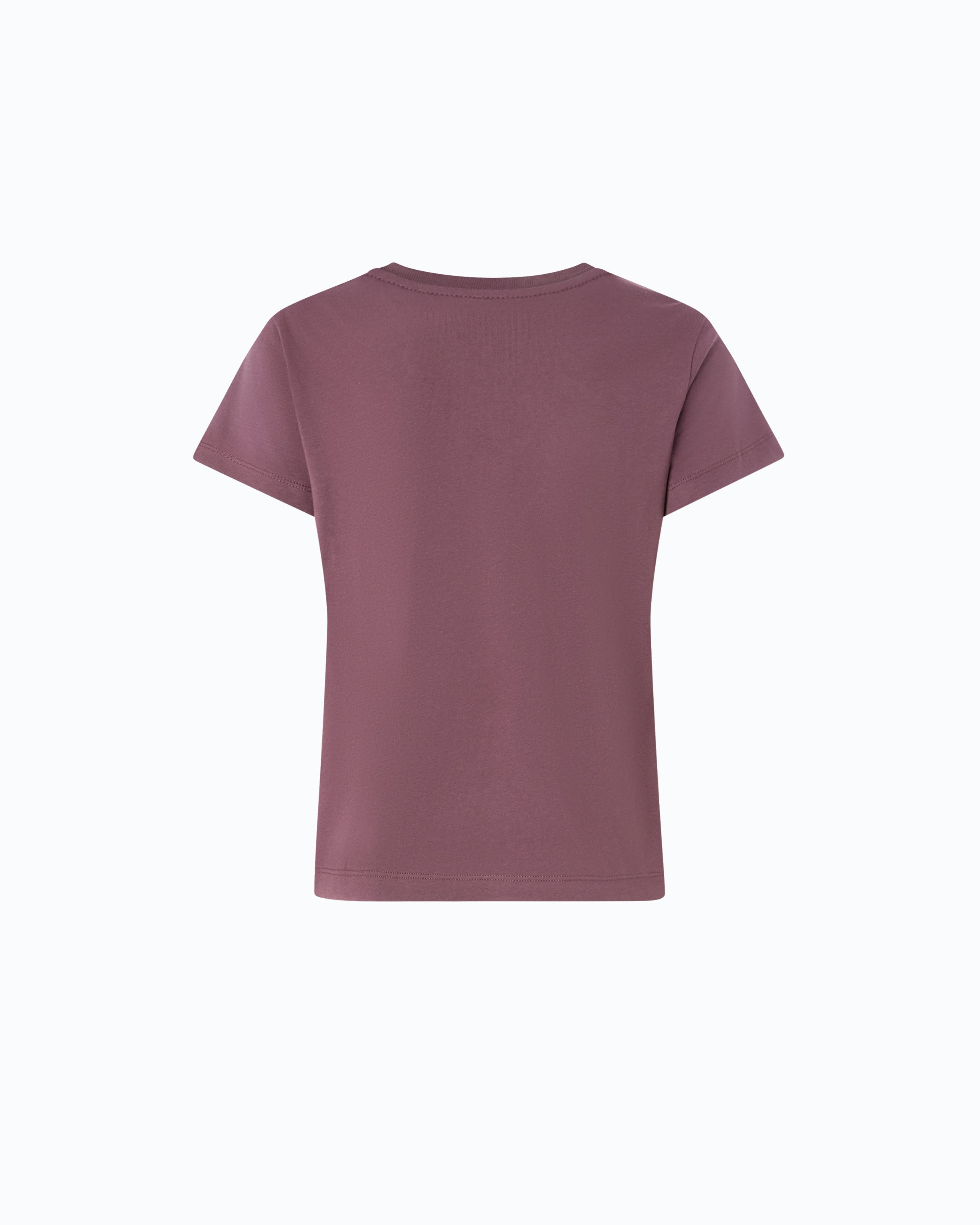 Pinko T-shirt bawełniany bordowy logo gumowane