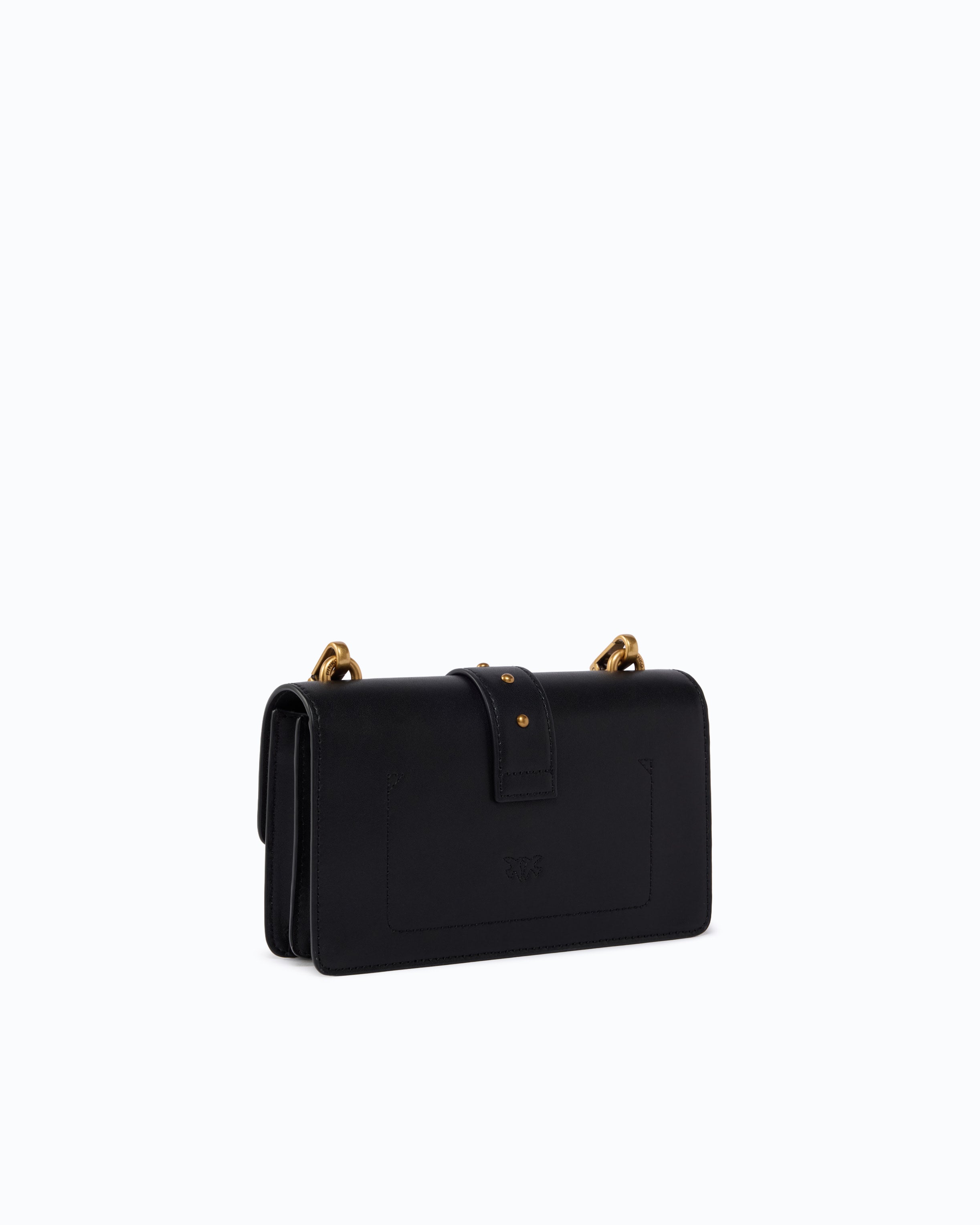 Pinko Love Bag One torebka skórzana czarna mała