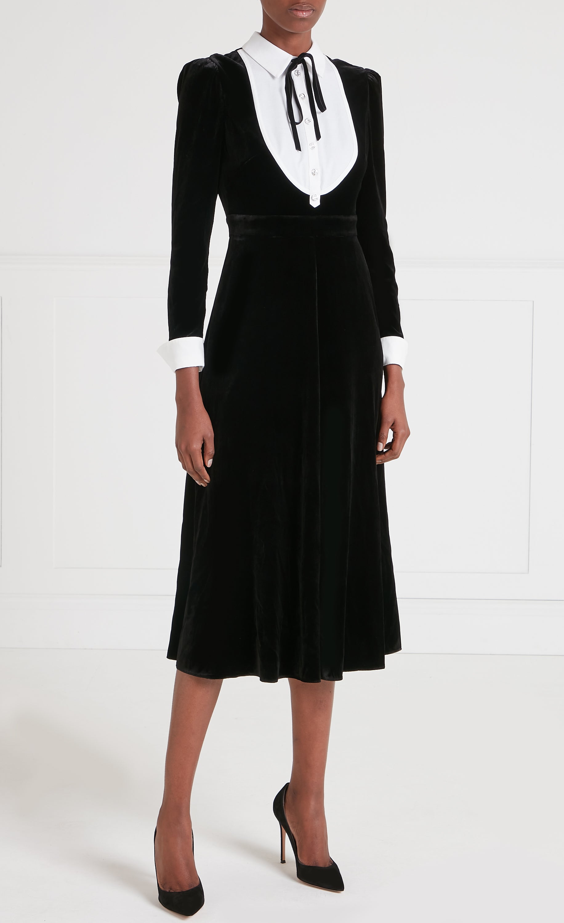 Temperley London Pompidou sukienka midi czarna