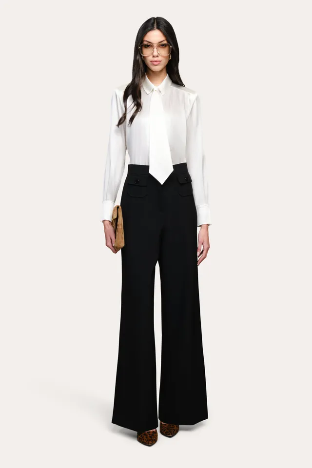 Elie Tahari Remi E101J216 spodnie palazzo czarne