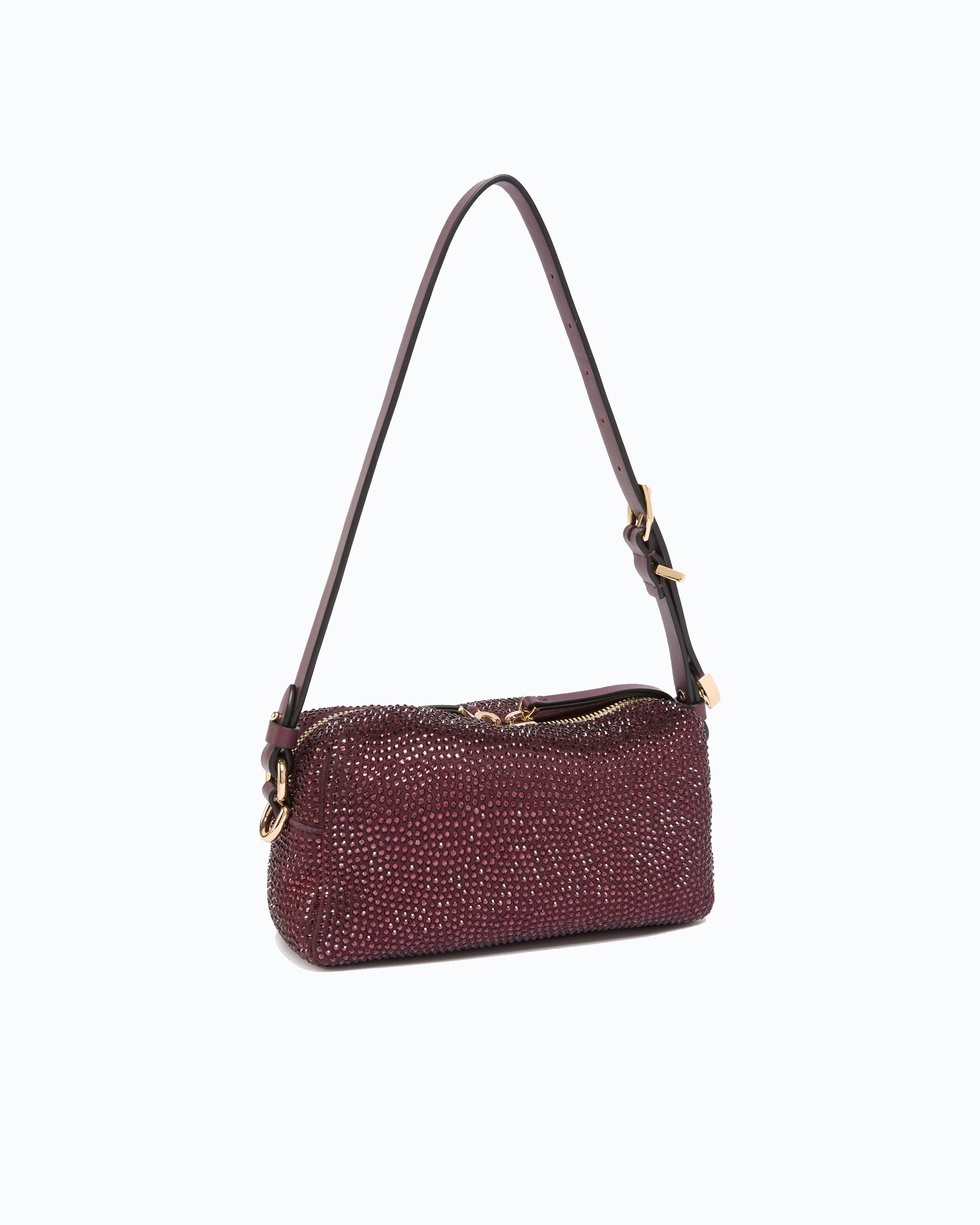 Pinko Triptych Bowling Bag torebka kuferek z kryształkami