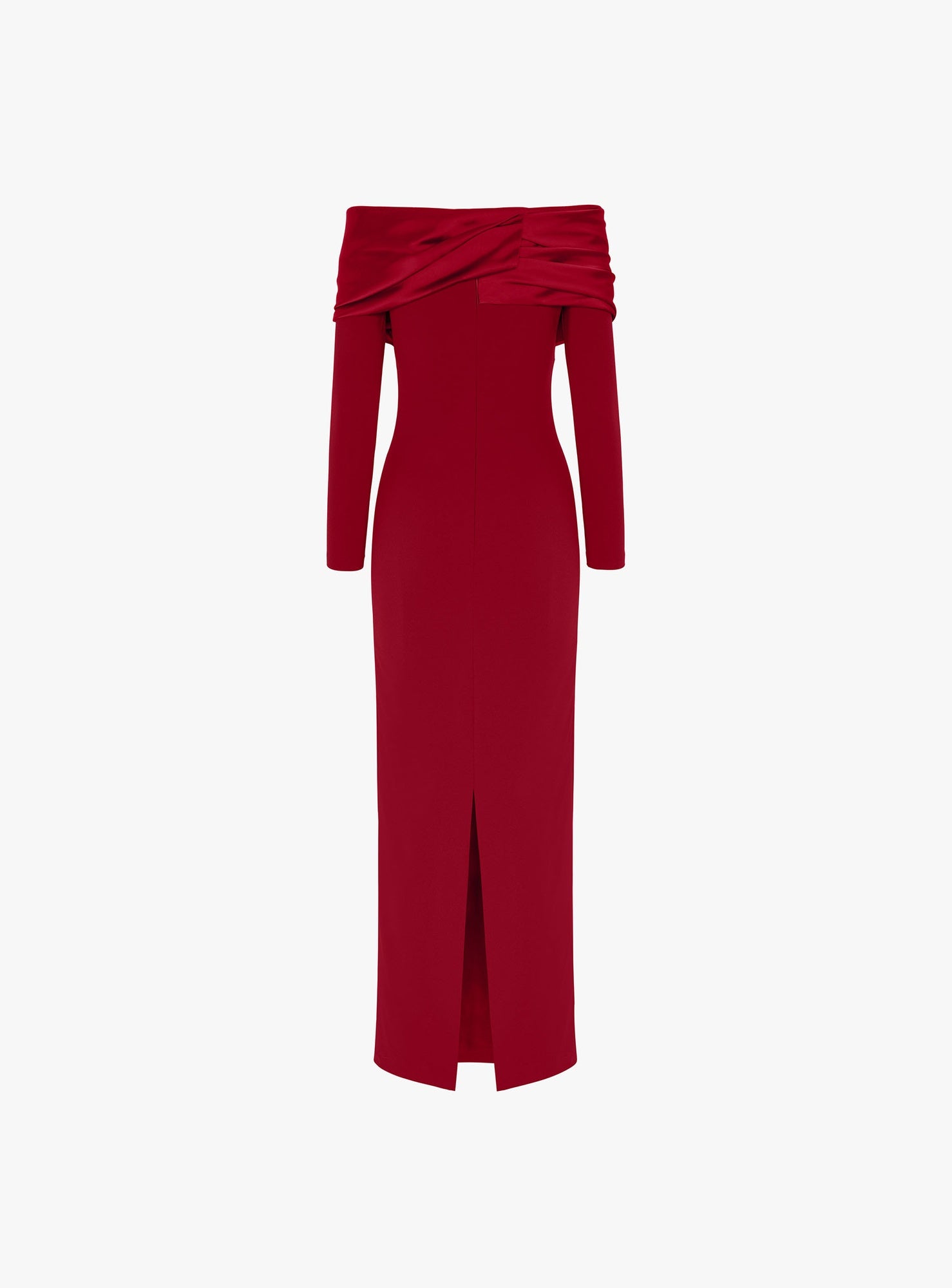 Solace London Bradshaw sukienka wieczorowa maxi rubinowa hiszpanka