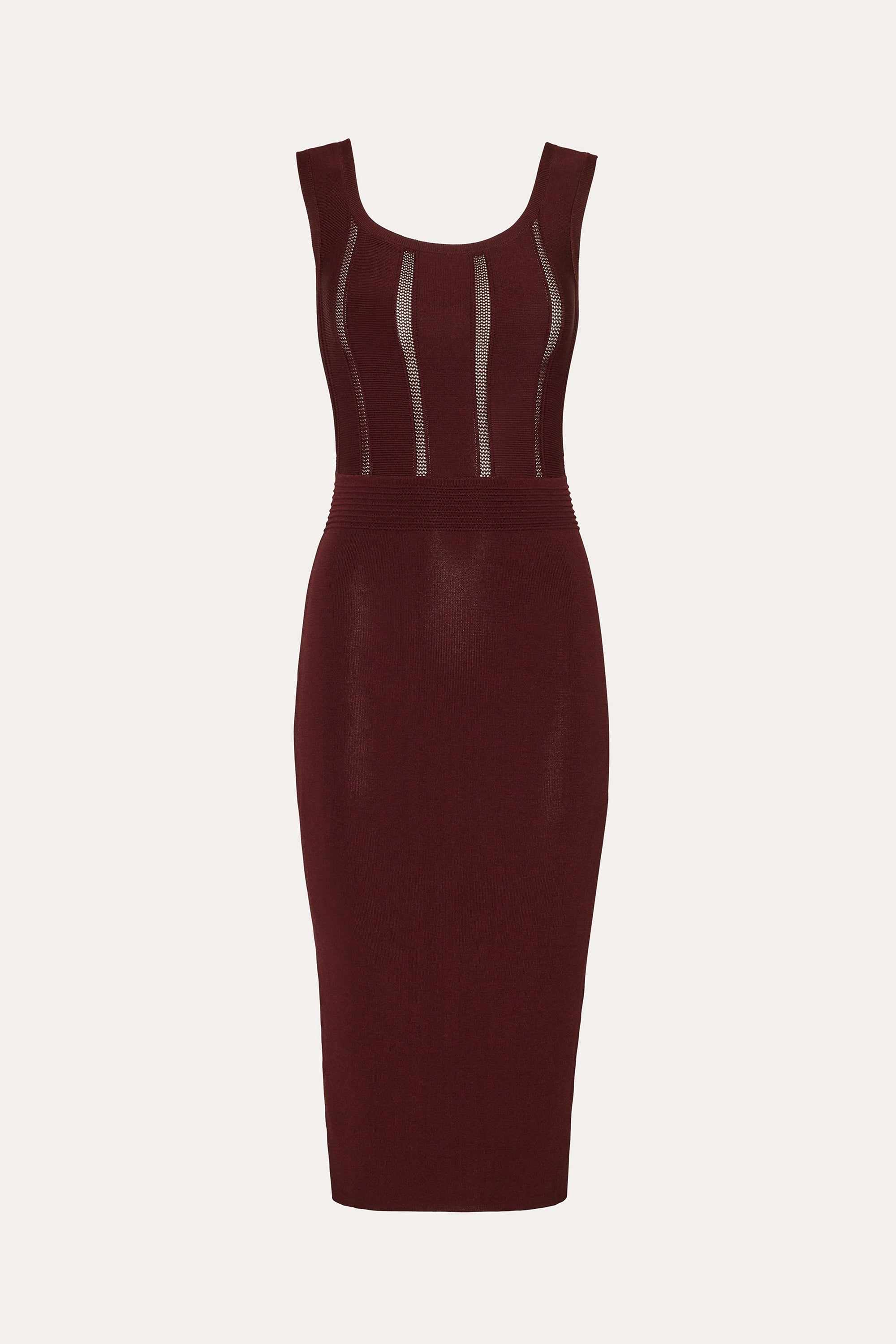 Elie Tahari Sylvie Milano sukienka midi sienna ażurowa
