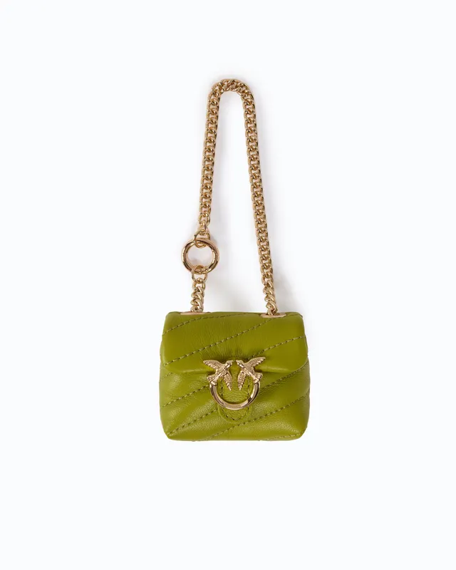 Pinko Nano Love Bag Puff brelok ze skóry nappa