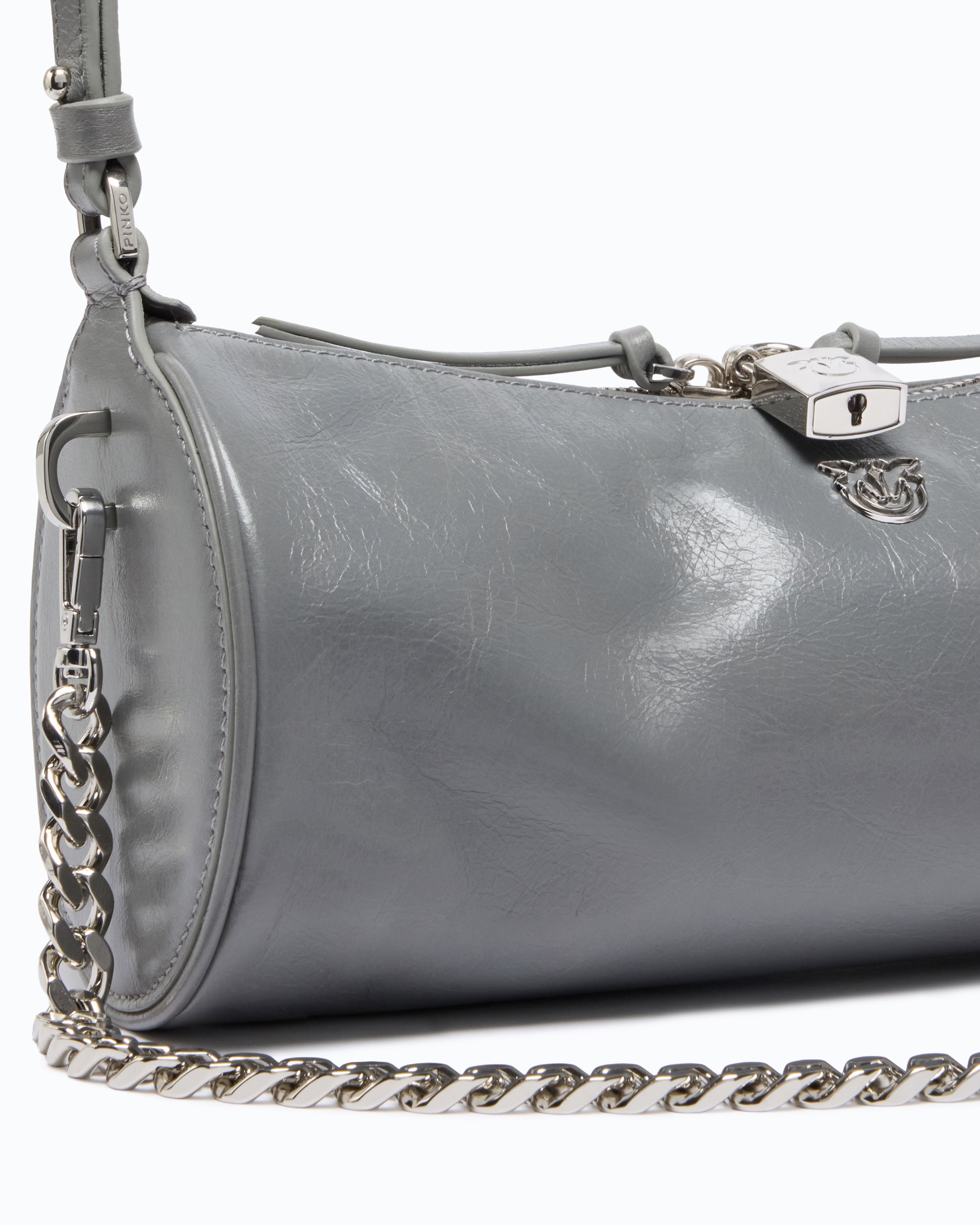 Pinko Mini Cylinder Bag torebka naplak z kłódką