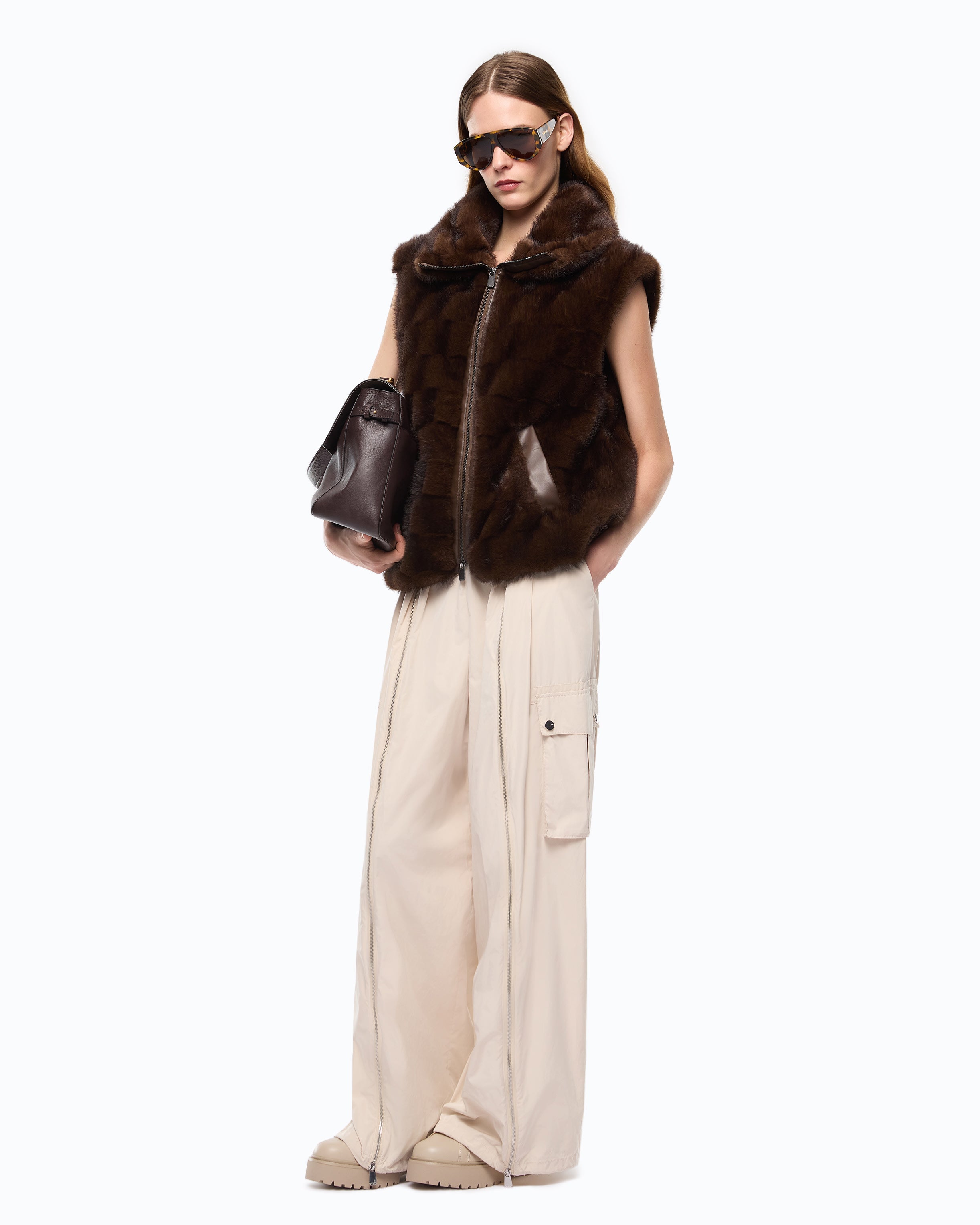 Pinko Glossinia Vest kamizelka brązowa