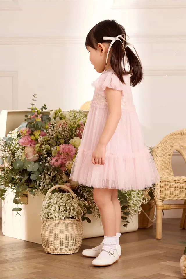 Needle & Thread Confetti Bodice Baby Dress sukienka różowa