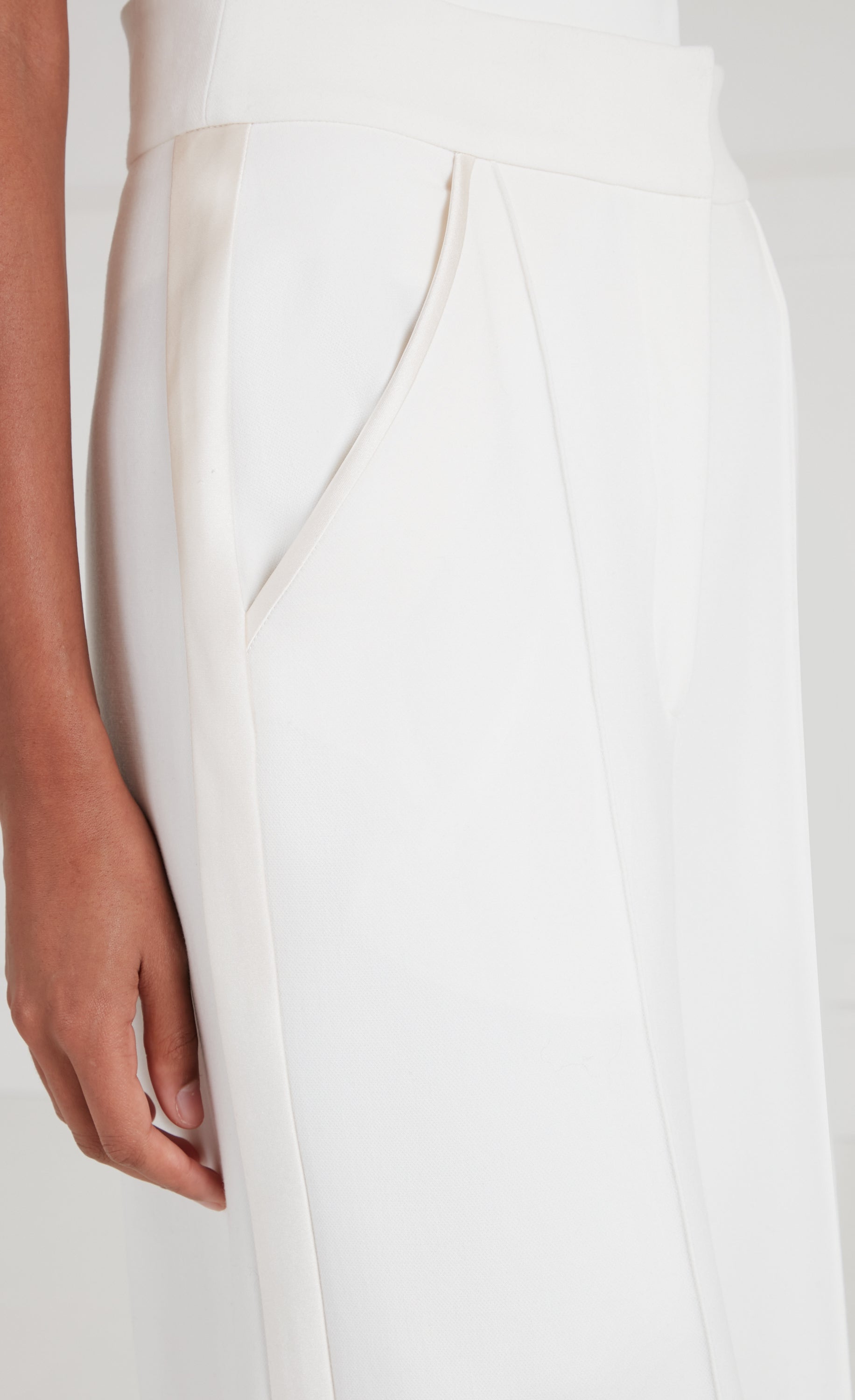Temperley London Nyx Trousers spodnie ecru wełna