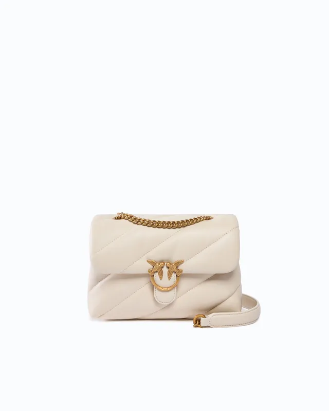Pinko Love Bag Puff torebka pikowana biała mini