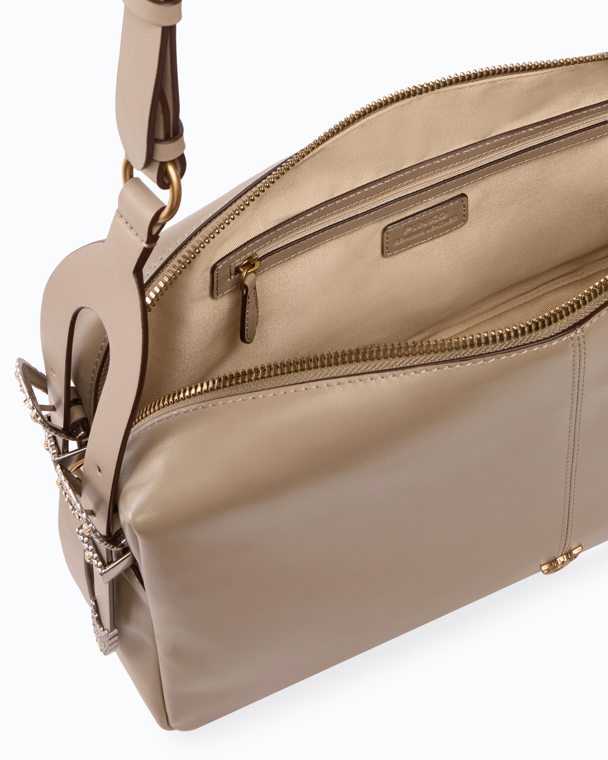 Pinko Keeper Bag torebka skórzana średnia