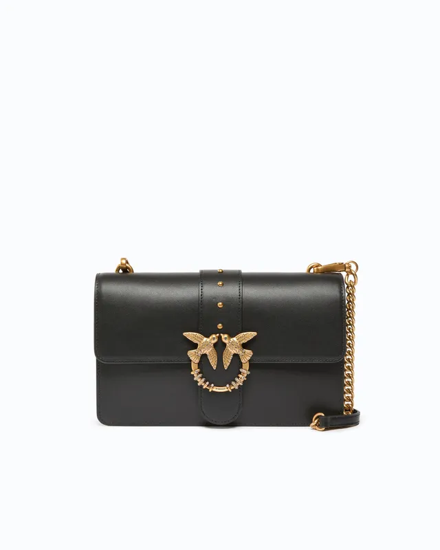 Pinko Love Bag One torebka skórzana czarna