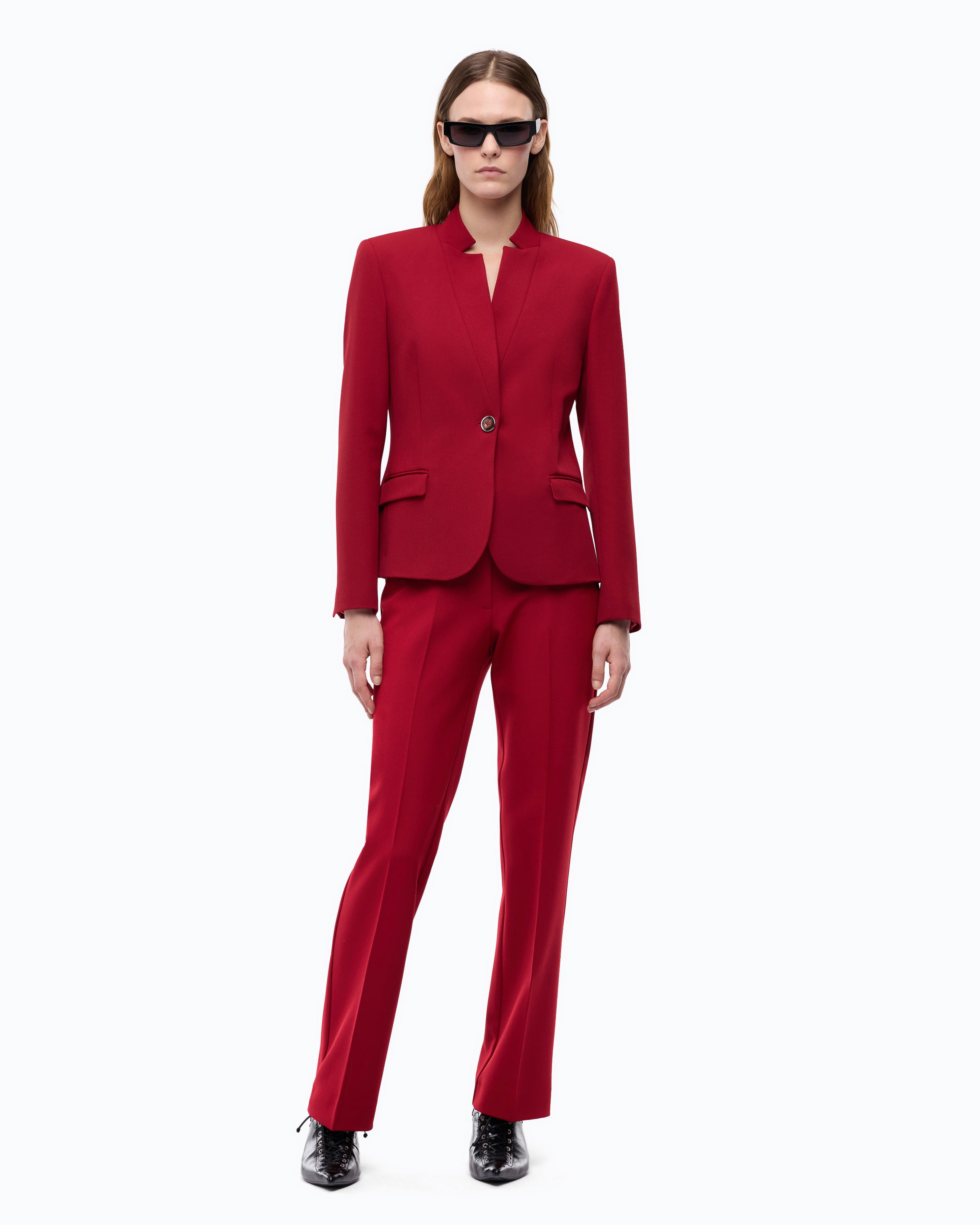 Pinko żakiet slim fit marynarka czerwona