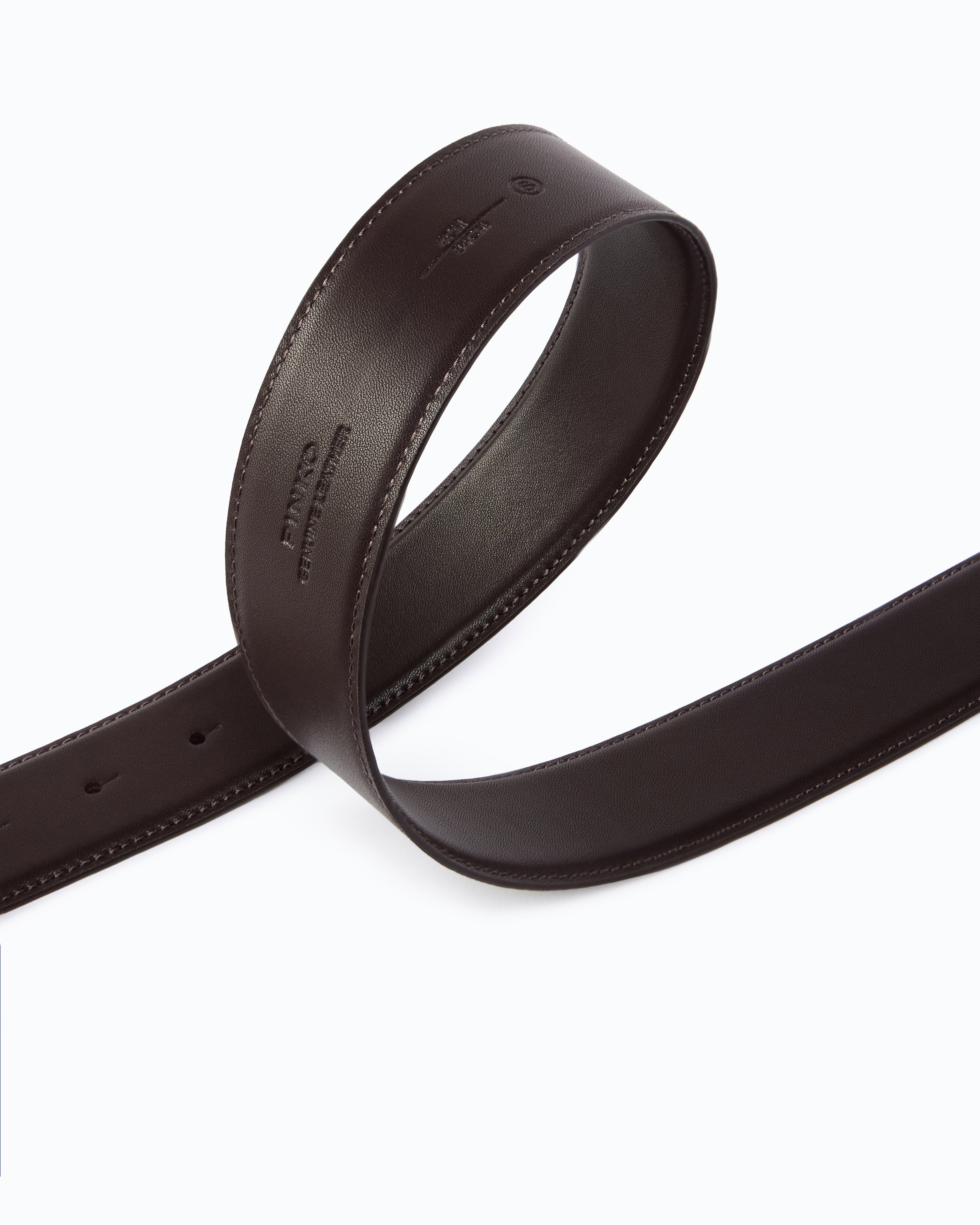 Pinko Love Birds High Leather Belt 4cm pasek skórzany