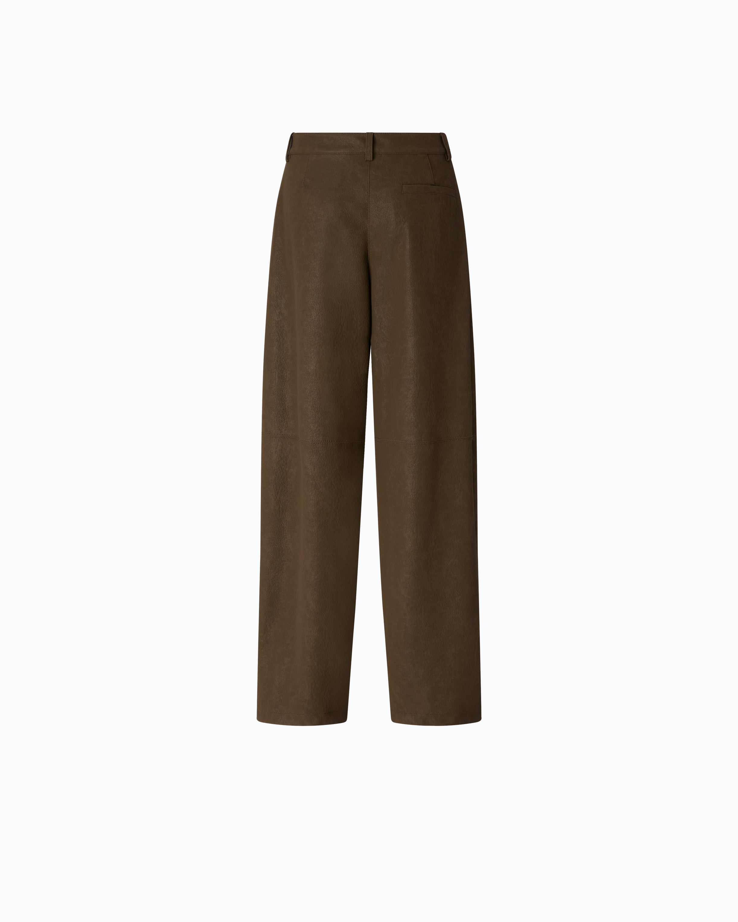 Pinko Barolo Pants spodnie zielone imitacja nubuku