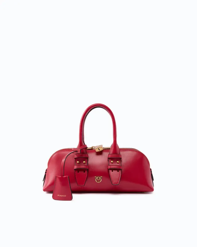 Pinko Escape Bag torebka skórzana bowling mała