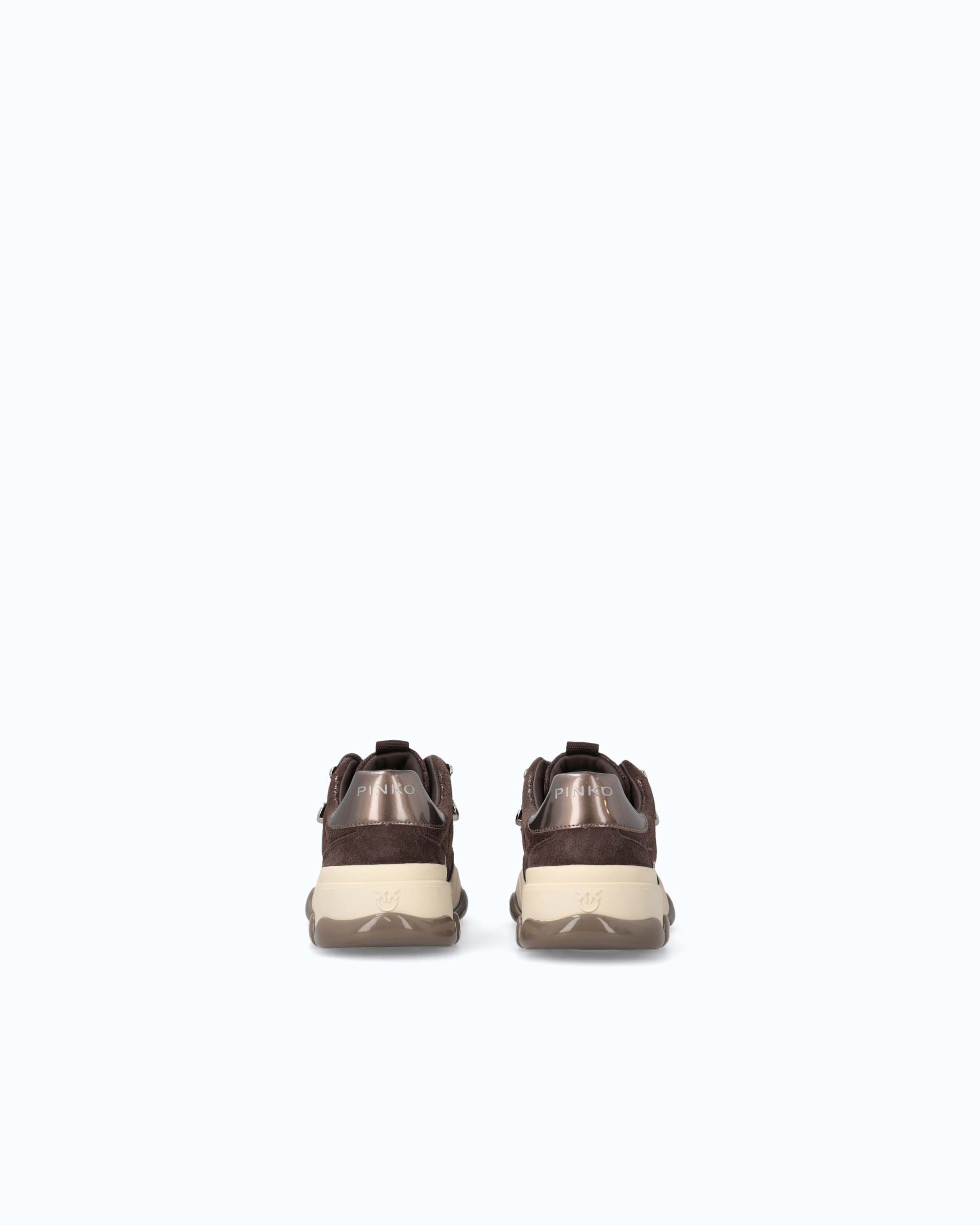 Pinko Athena 01 sneakersy brązowe skóra