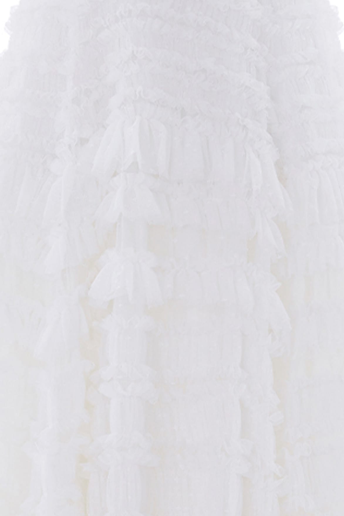 Needle & Thread Valentine Ruffle Gown sukienka biała maxi