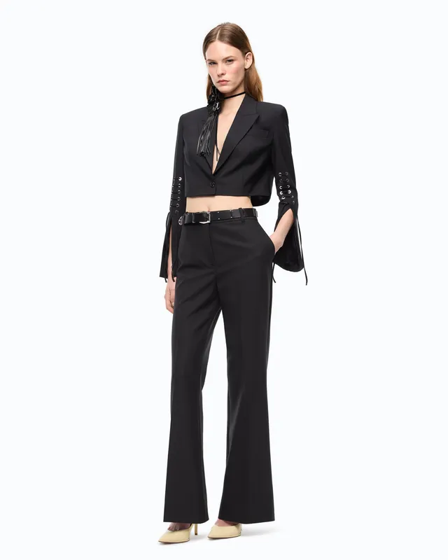Pinko Petalo Pants spodnie wełniane czarne