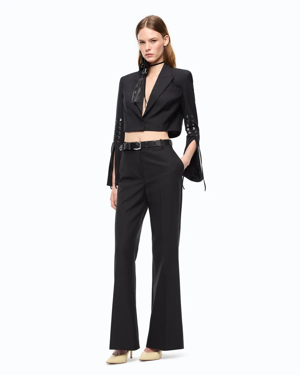 Pinko Petalo Pants spodnie wełniane czarne