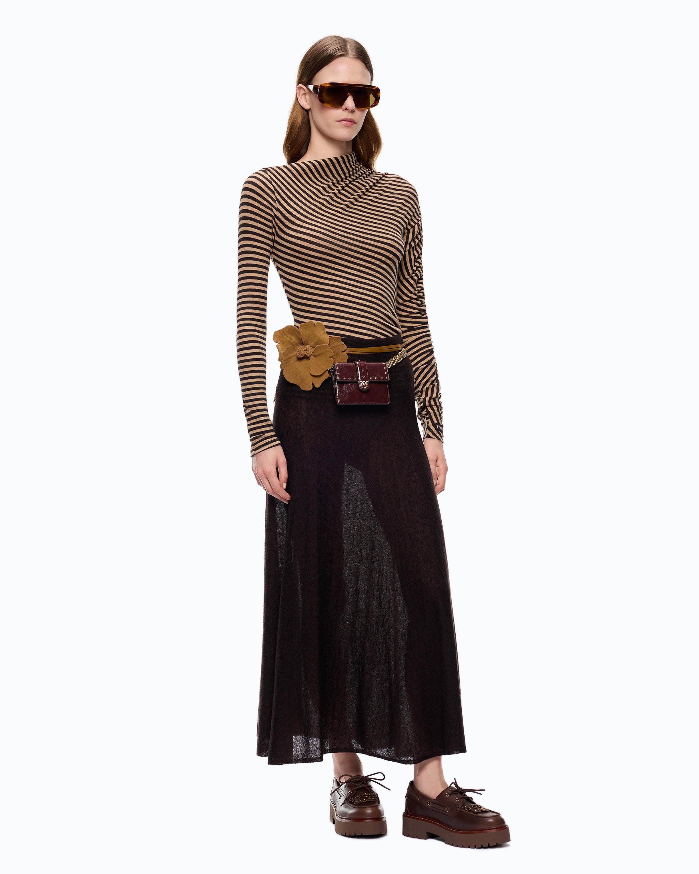 Pinko Lilium Turtleneck sweter golf w paski