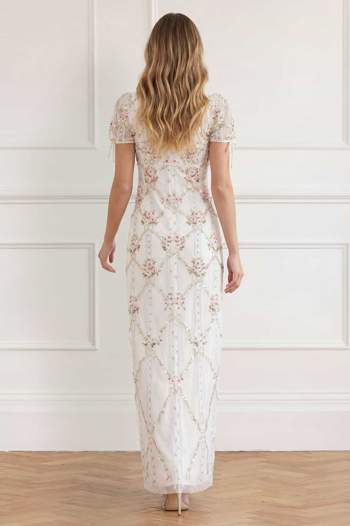 Needle & Thread Lovers Lace Ribbon Gown suknia biała haftowana
