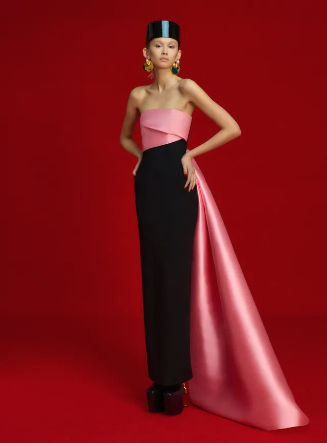 Solace London Kinsley sukienka bez ramiączek duo maxi