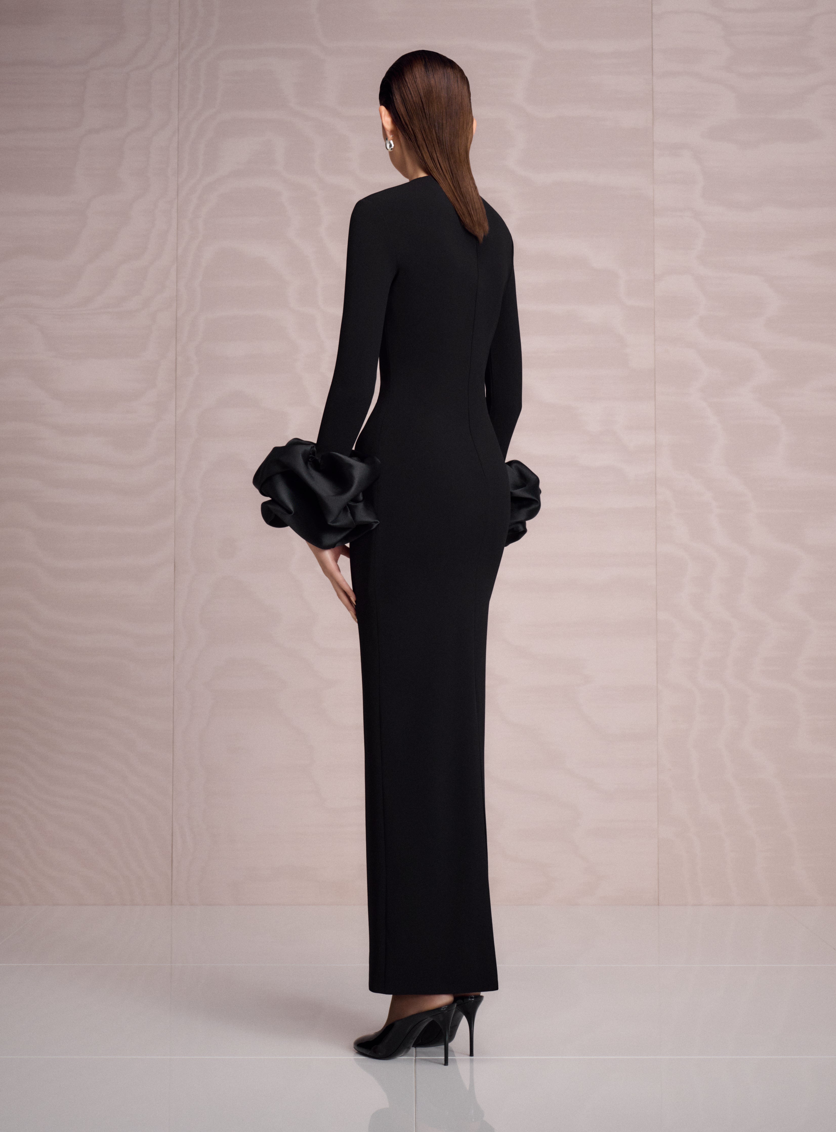 SOLACE LONDON The Valerie sukienka wieczorowa czarna maxi