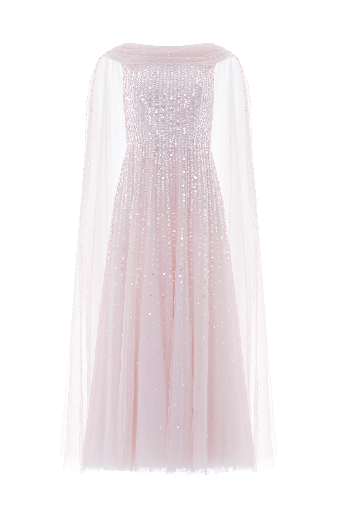 Needle & Thread Moonlight Sequin Ankle Gown sukienka różowa cekinowa