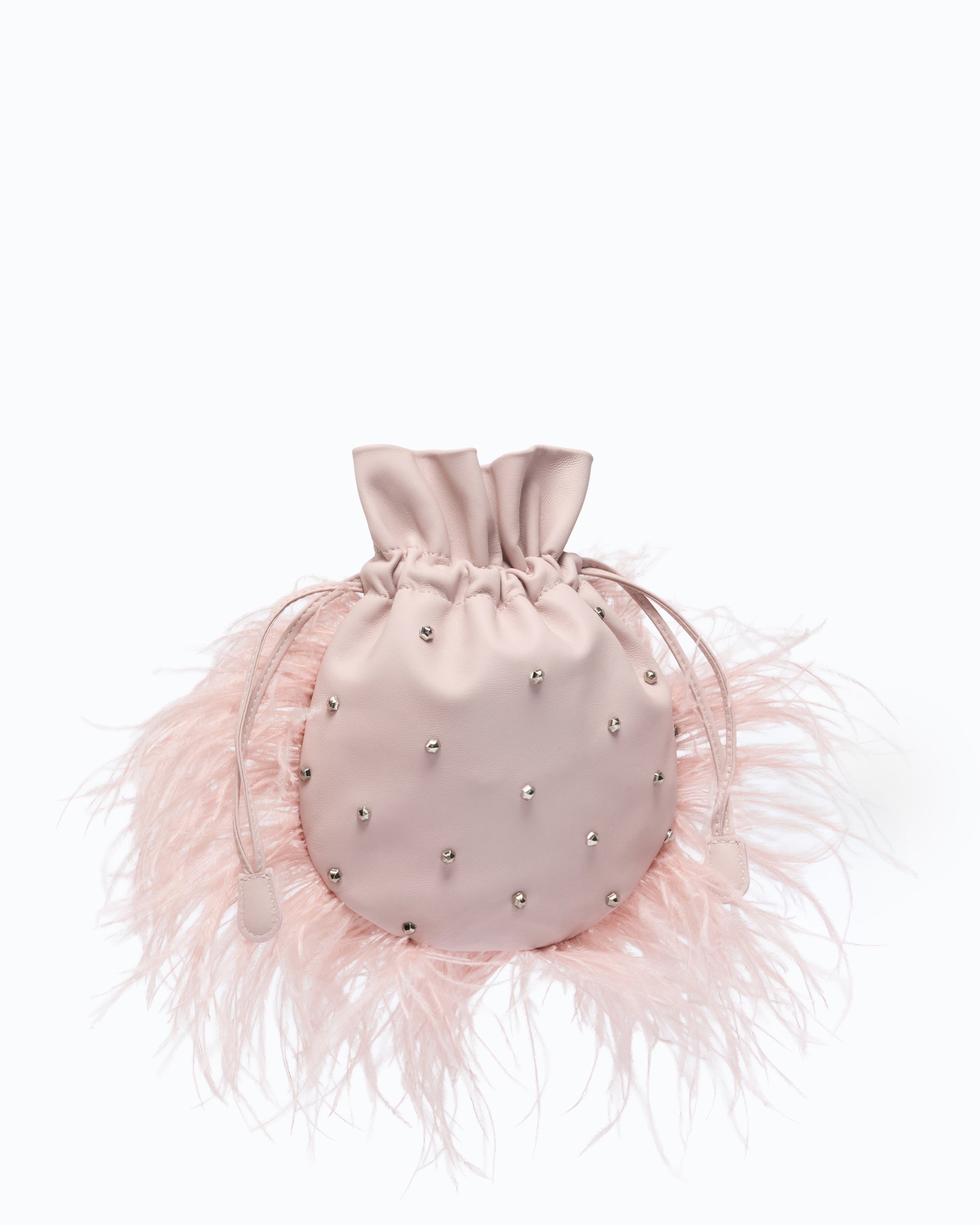 Pinko Galleria Feather Clutch torebka pouch z piórami