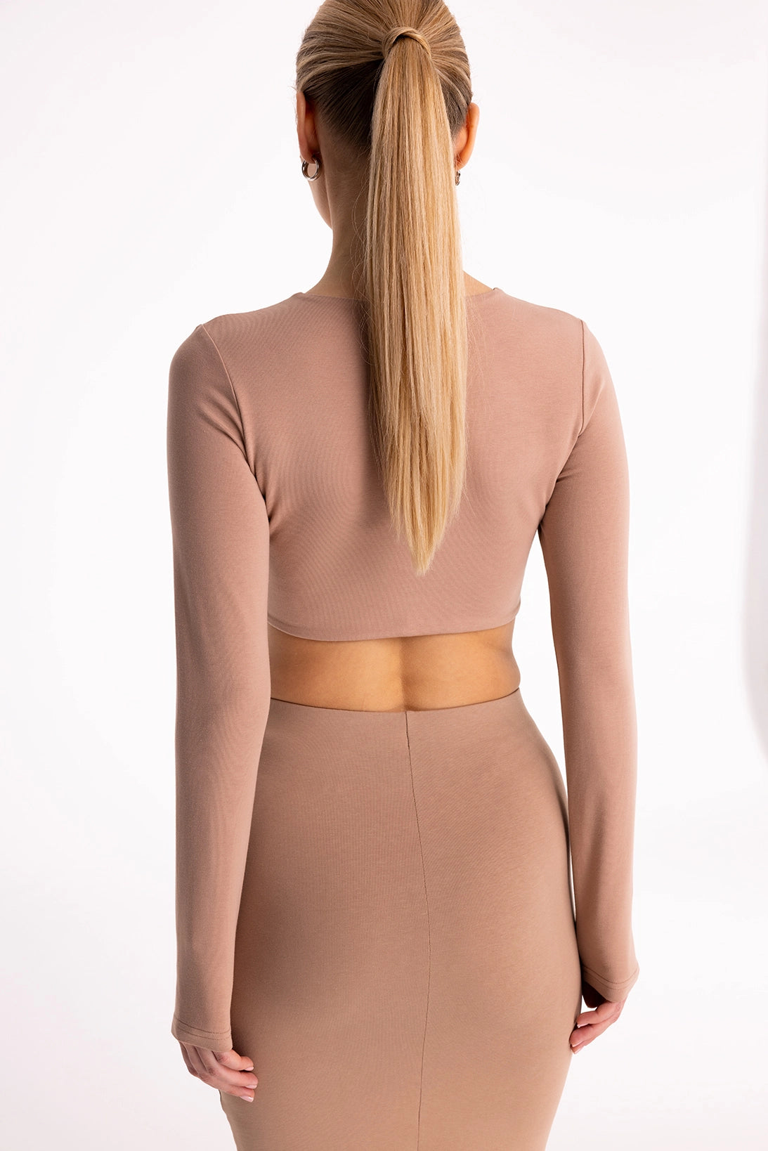 Nudyess Minimal spódnica midi Warm bawełniana