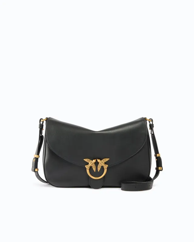 Pinko Love Bag Satchel Classic torebka czarna z klapką