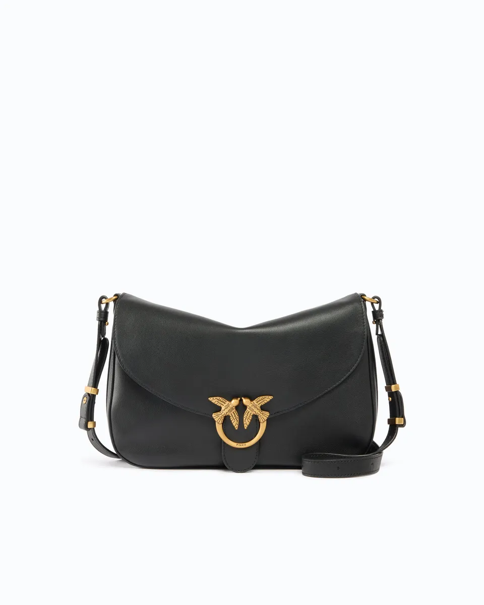 Pinko Love Bag Satchel Classic torebka czarna z klapką