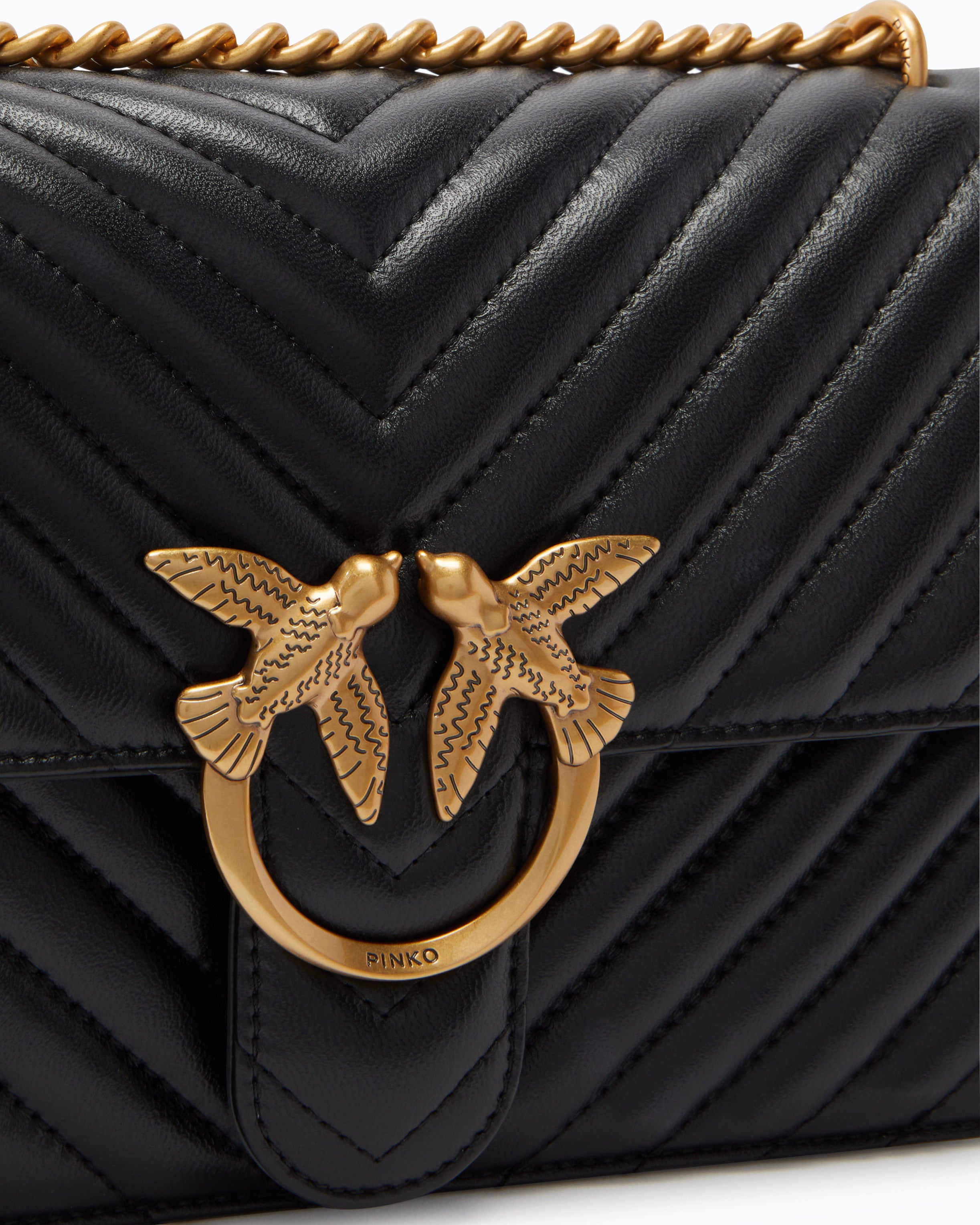 Pinko Love One Classic torebka czarna pikowana