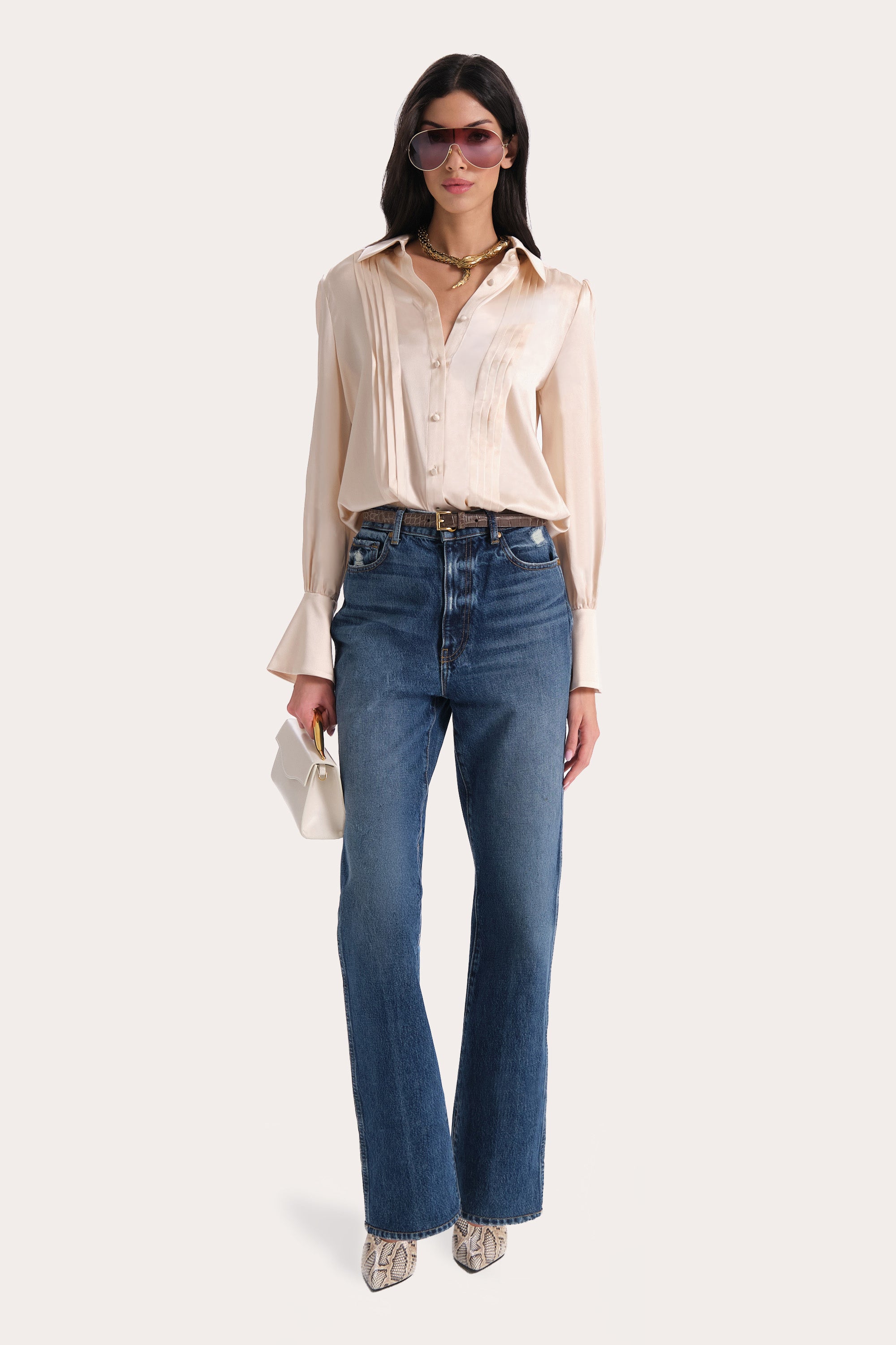 Elie Tahari Chloe E6013516 bluzka Canvas Clay