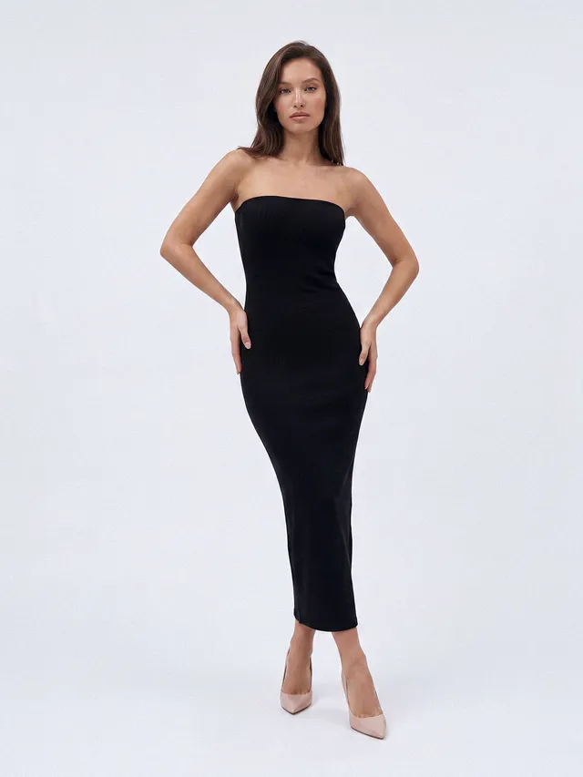 Nudyess Melrose sukienka maxi Black tuba
