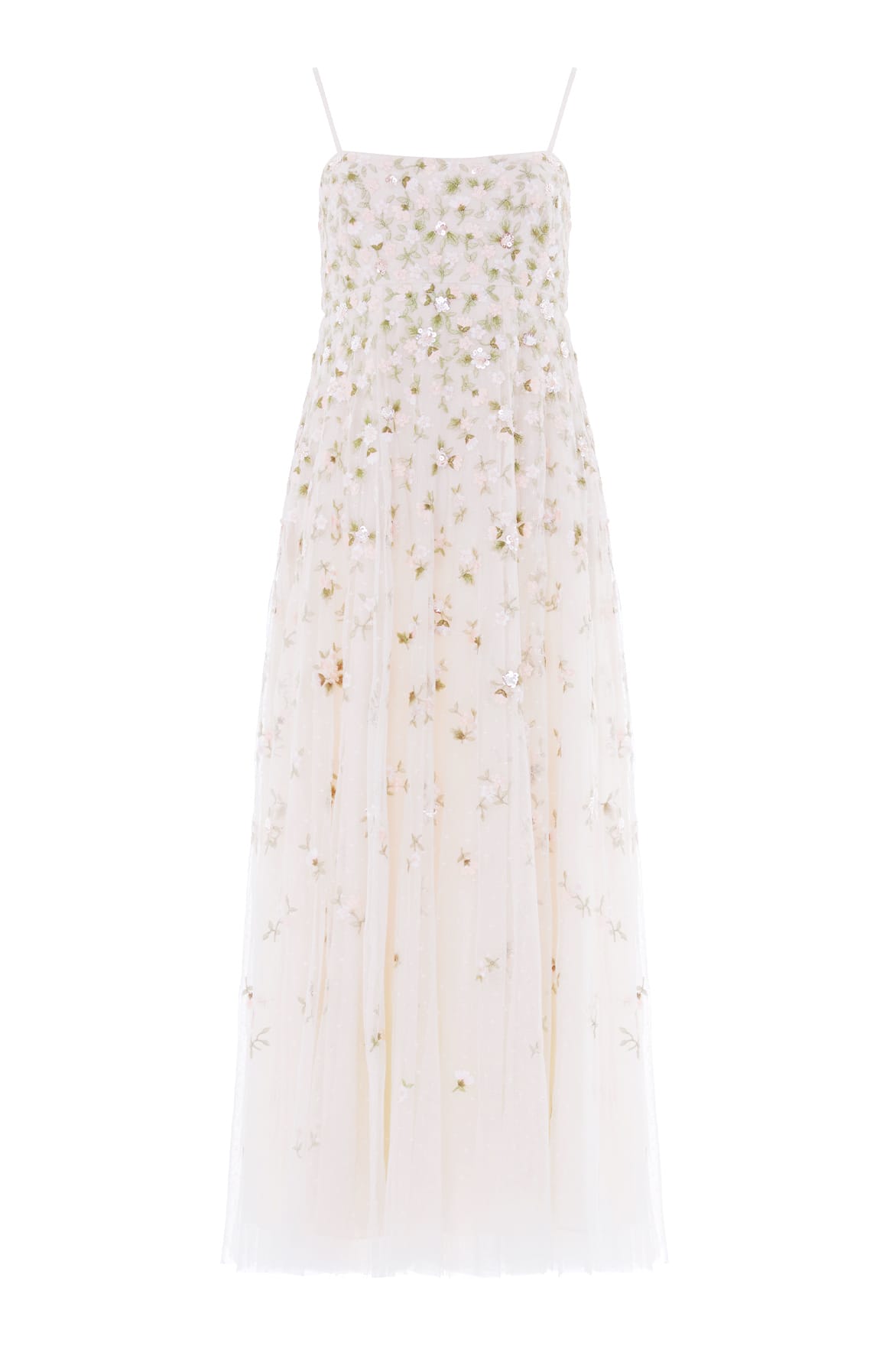 Needle & Thread Meadow Ditsy Cami Gown sukienka biaoaa haftowana