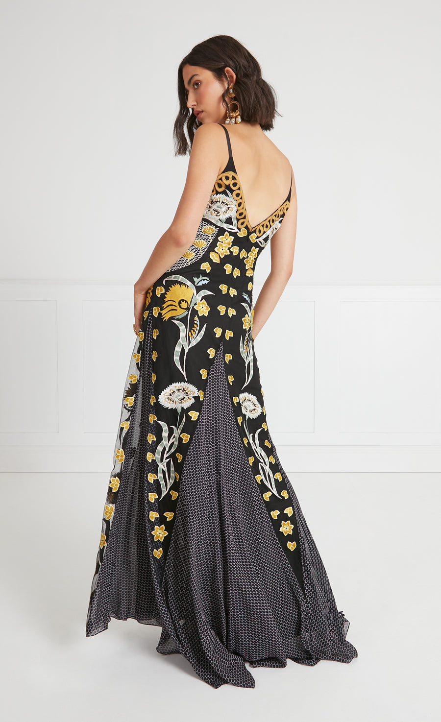Temperley London Remi sukienka Black długość maxi