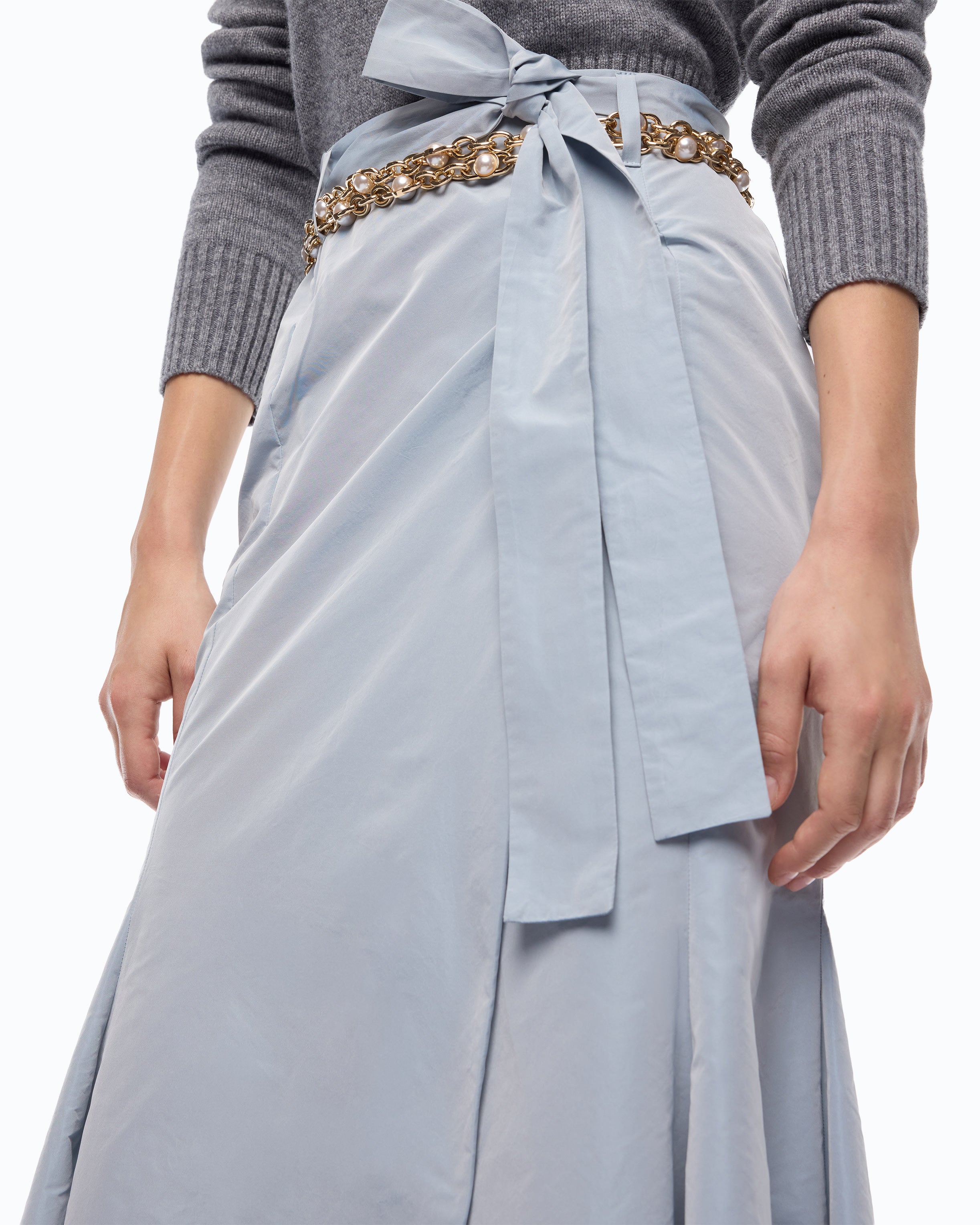 Pinko Pick-Up Skirt spódnica długa błękitna