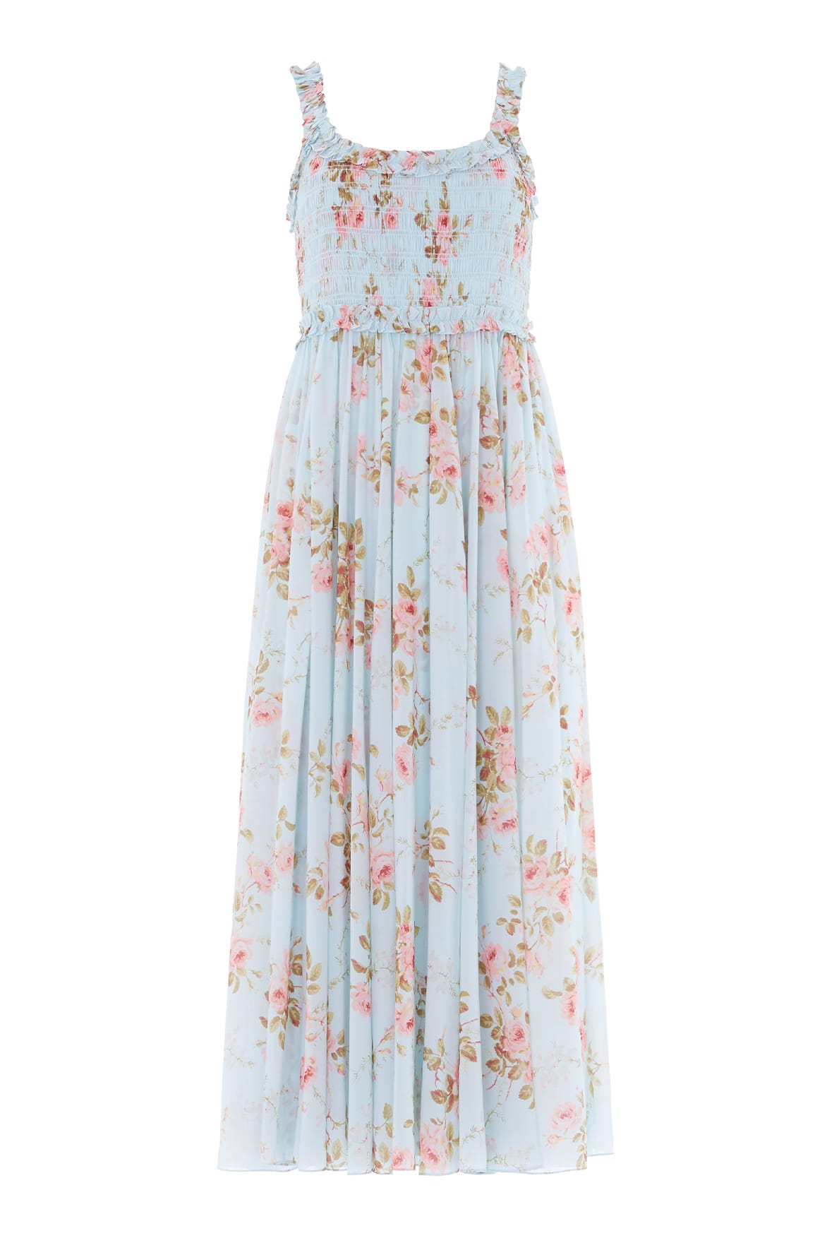 Needle & Thread Summer's Rose Chiffon Gown sukienka Blue kwiatowa